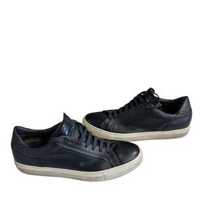 To Boot New York Carlin Shoes Mens 13 US Black Leather Low Top Lace Up Sneakers